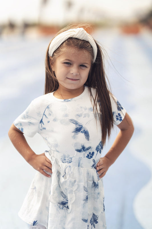 Blue Flower T-Shirt - Short Sleeve