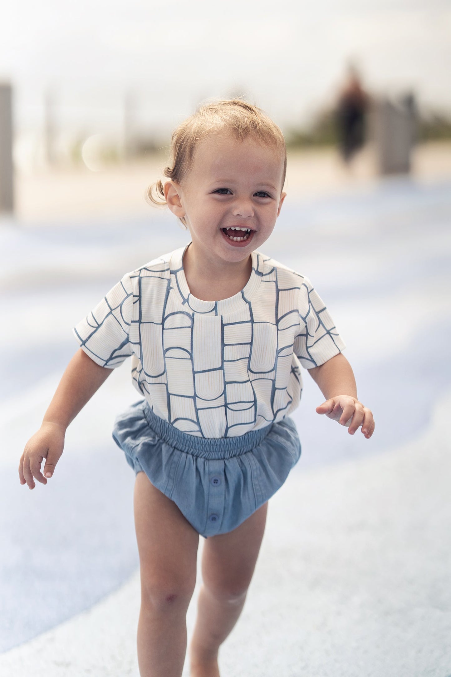 Paneled Bloomers - Blue Denim