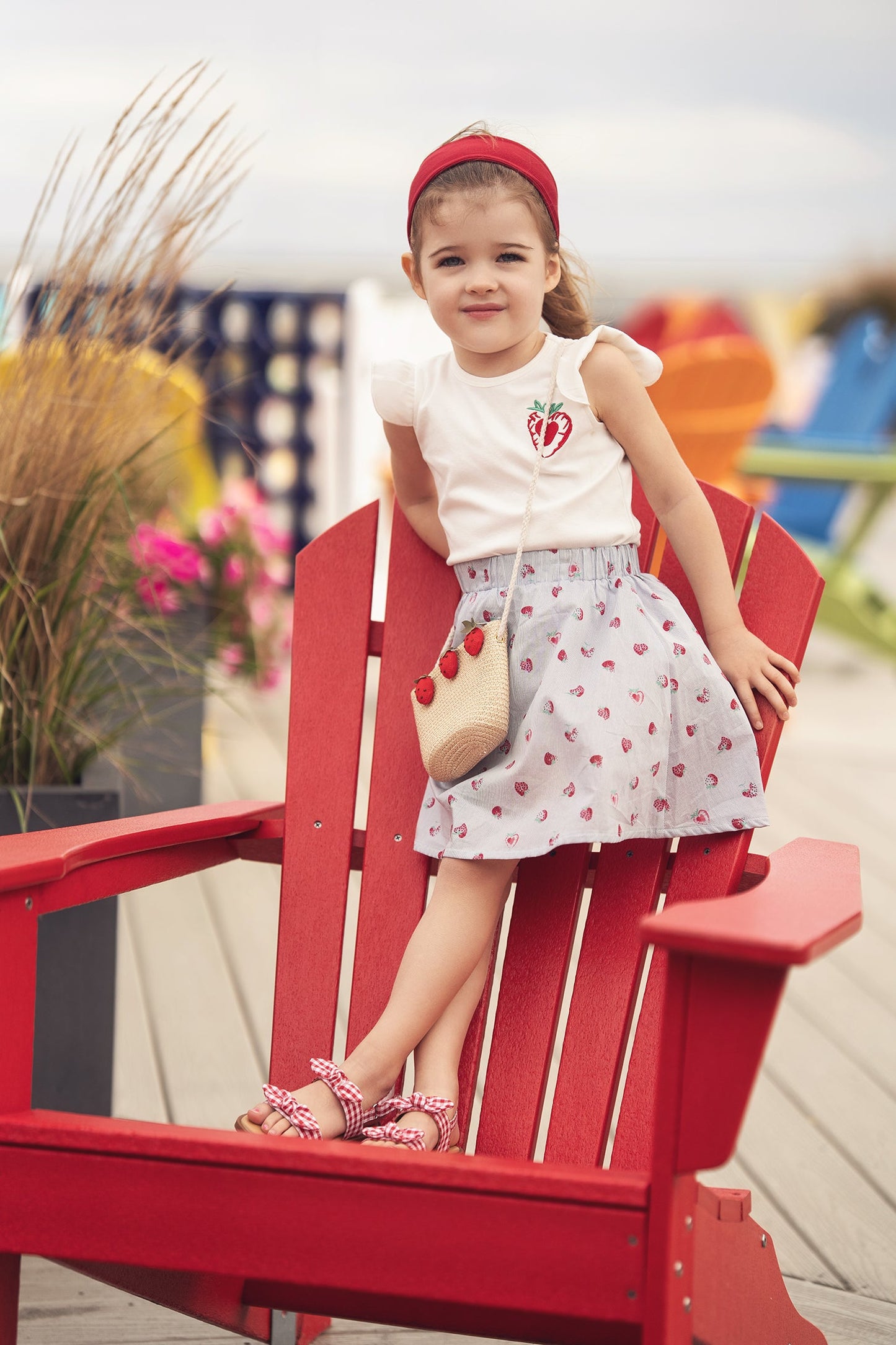 Strawberry Print Skirt