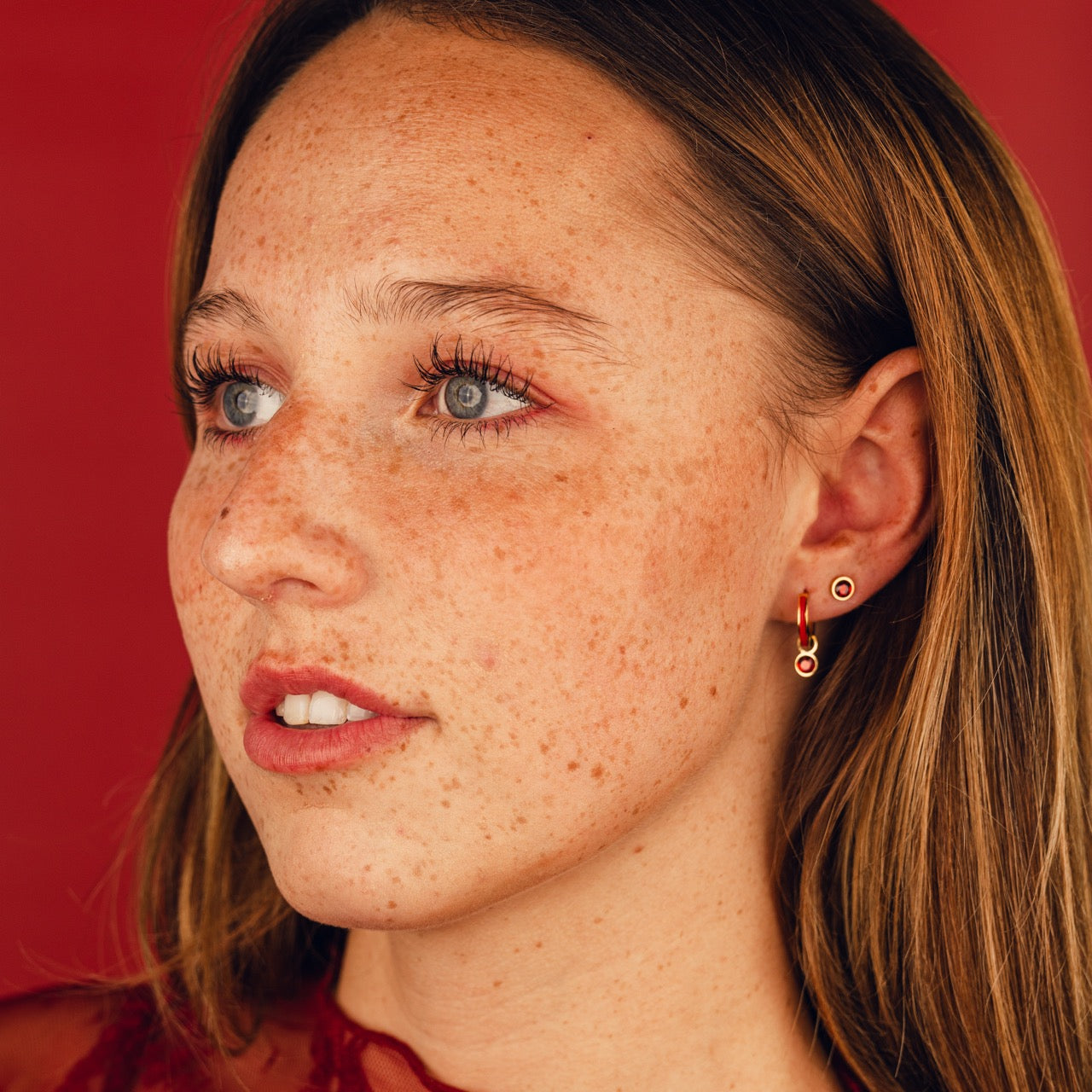 January Birthstone Stud Earrings