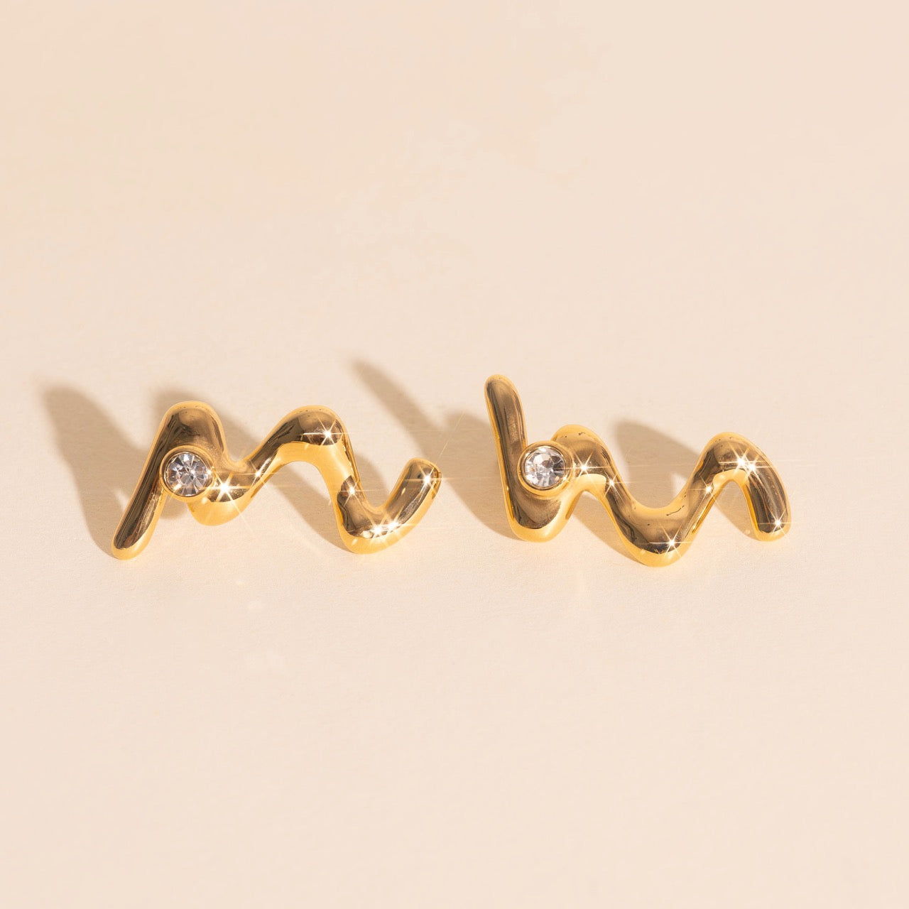 Wave Whisper Stud Earrings