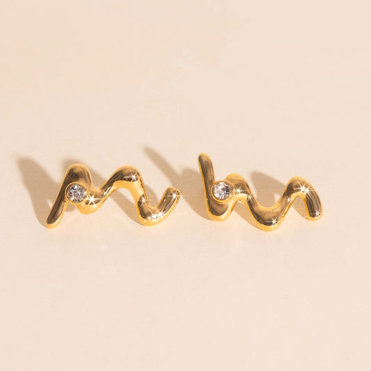 Wave Whisper Stud Earrings