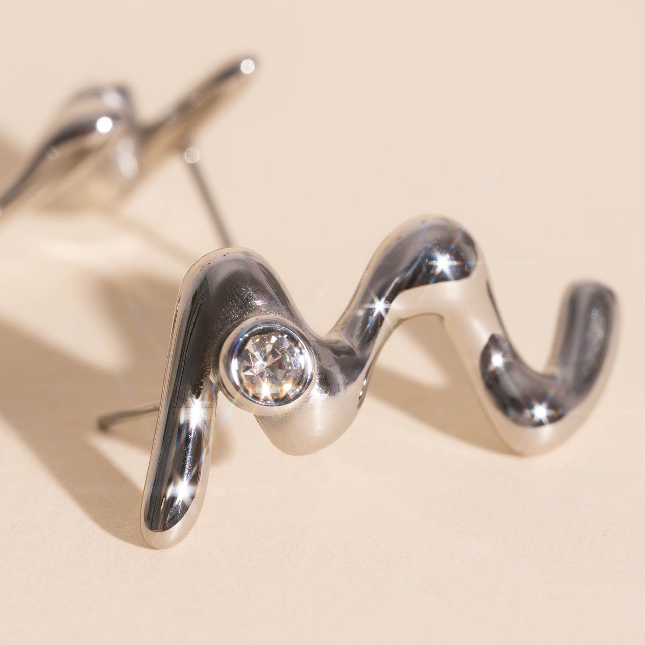 Wave Whisper Stud Earrings