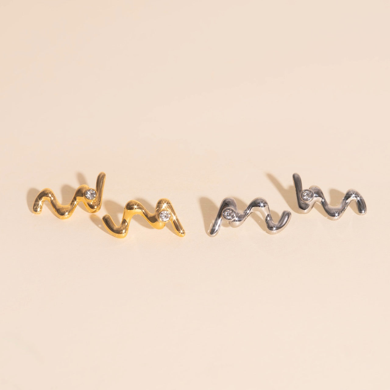 Wave Whisper Stud Earrings