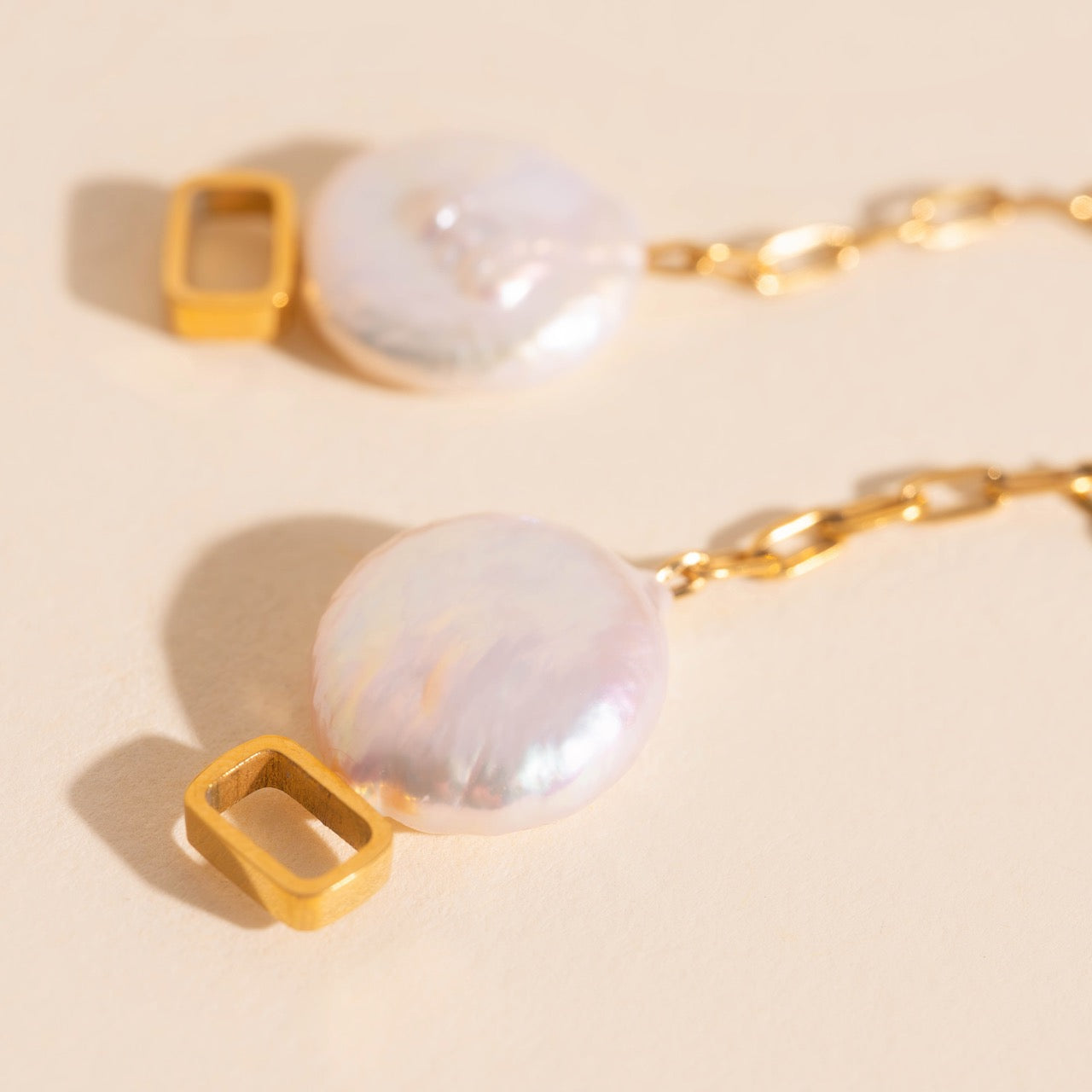 Pearl Whim Chunky Huggie Hoop Charms