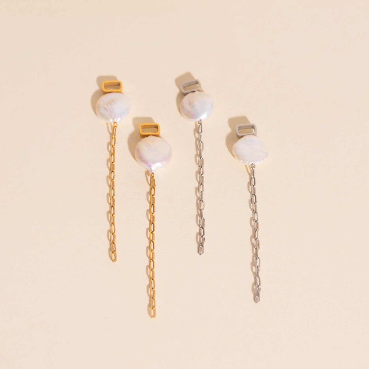 Pearl Whim Chunky Huggie Hoop Charms