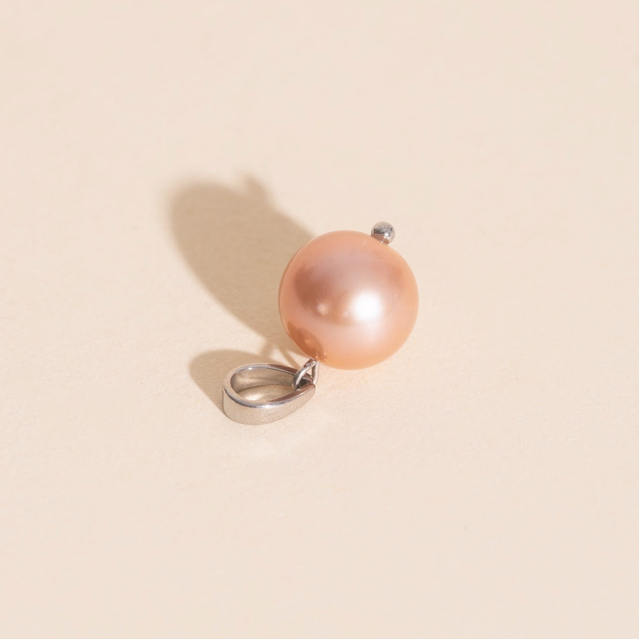 Pink Pearl Necklace Charm