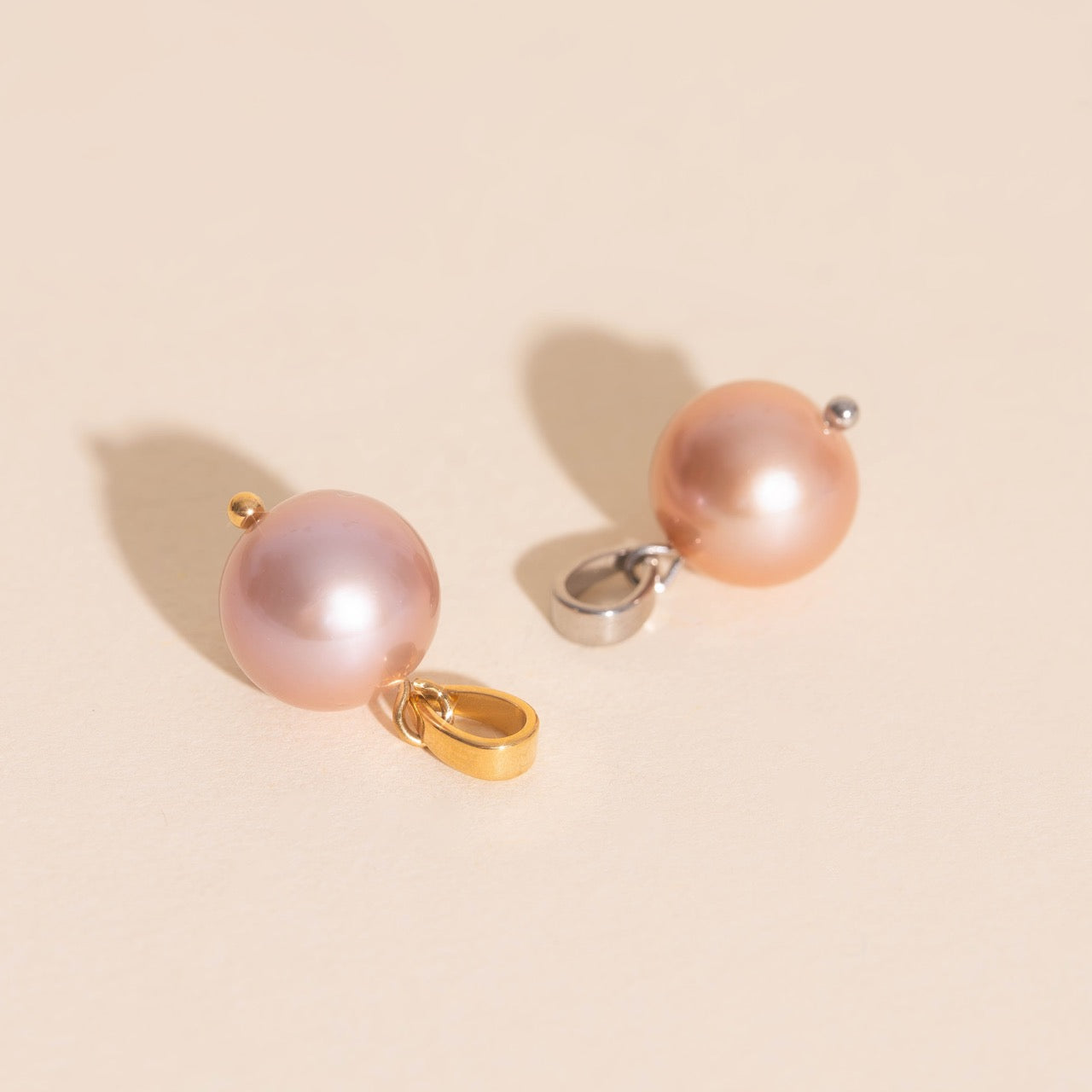 Pink Pearl Necklace Charm