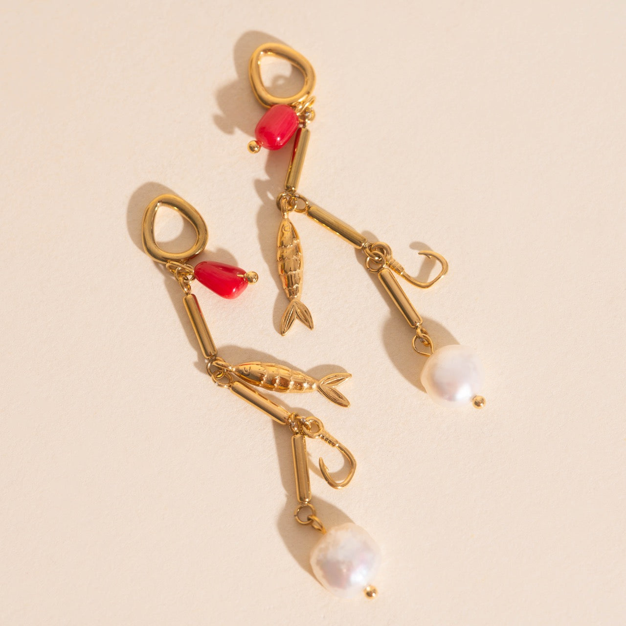 Ocean Bait Huggie Hoop Charms