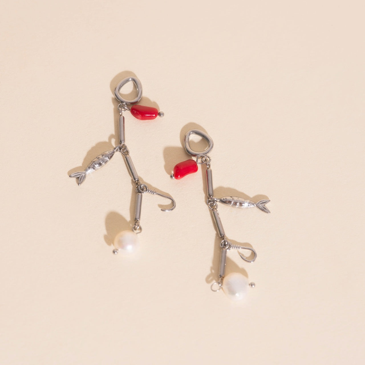 Ocean Bait Huggie Hoop Charms