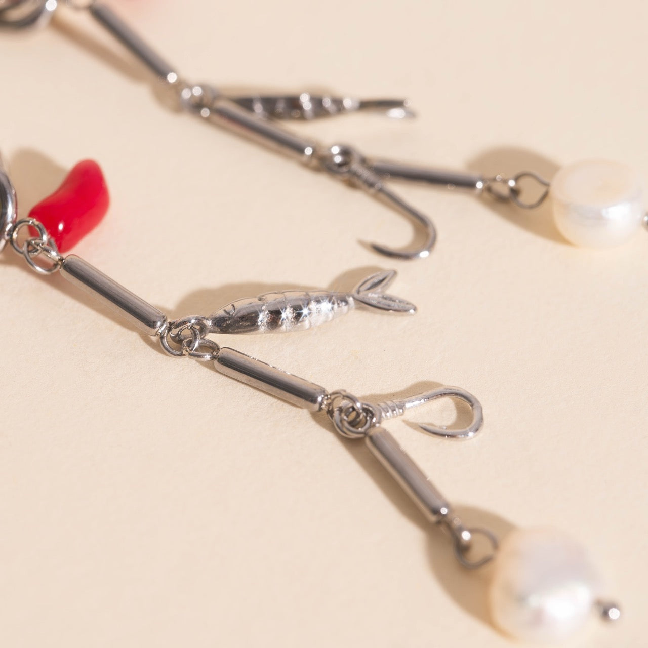 Ocean Bait Huggie Hoop Charms