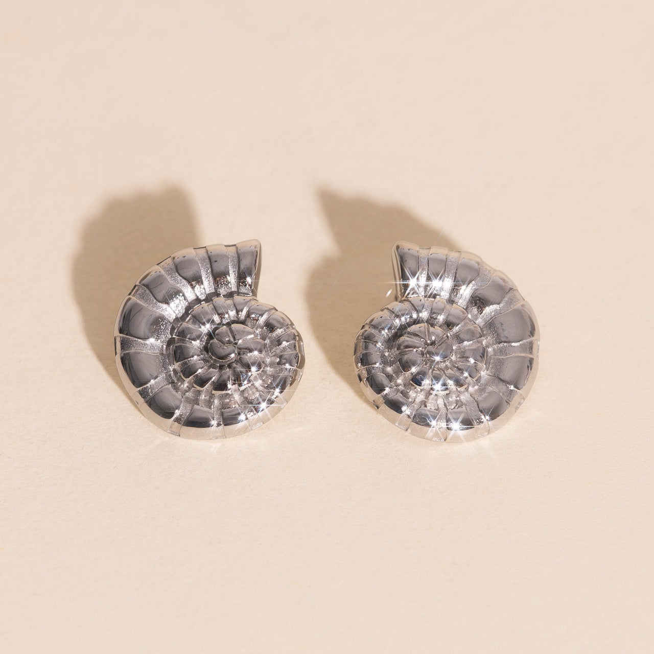 Shell Swirl Stud Earrings