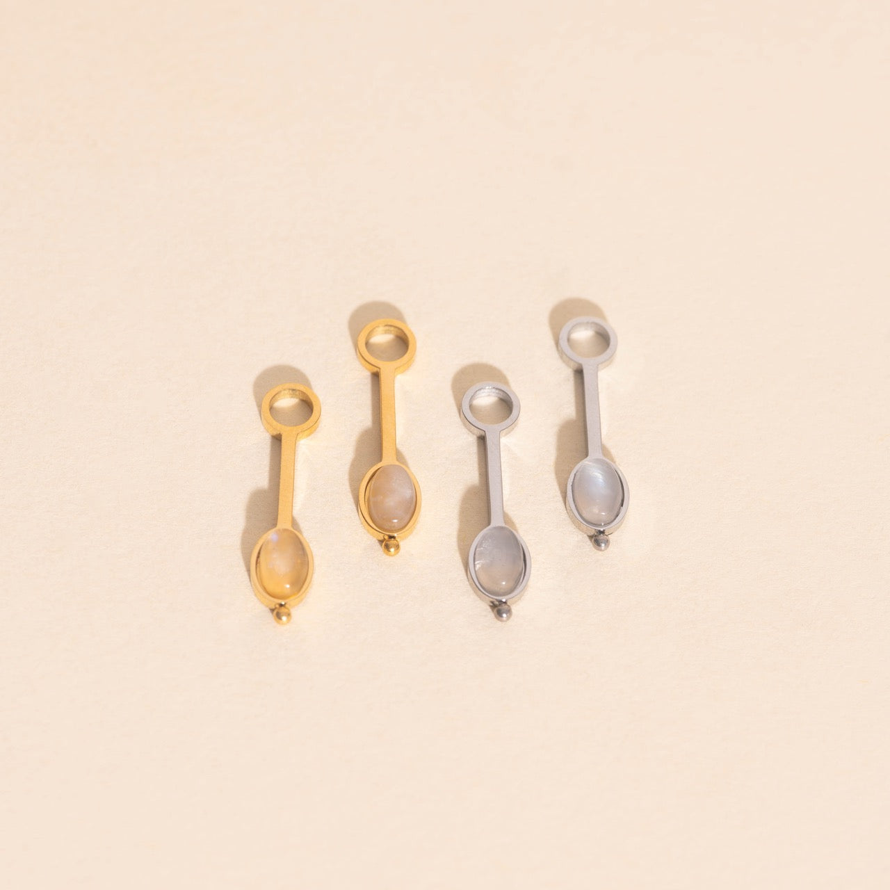 Gem Drop Huggie Hoop Charms