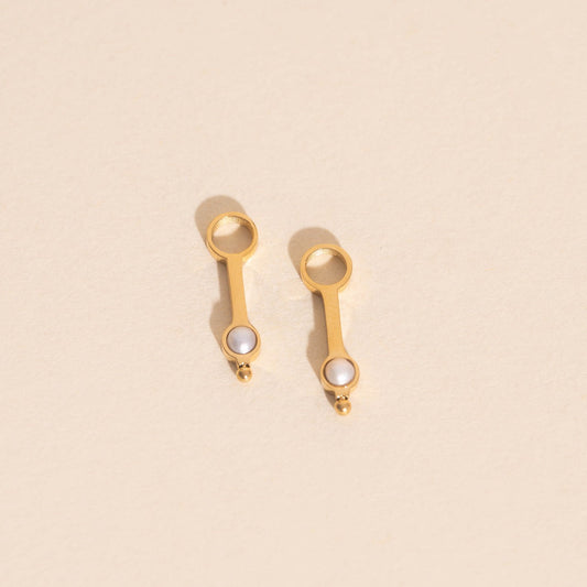 Mini Pearl Drop Huggie Hoop Charms