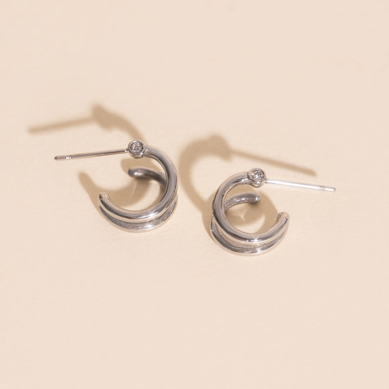 Mini Loop Stud Earrings