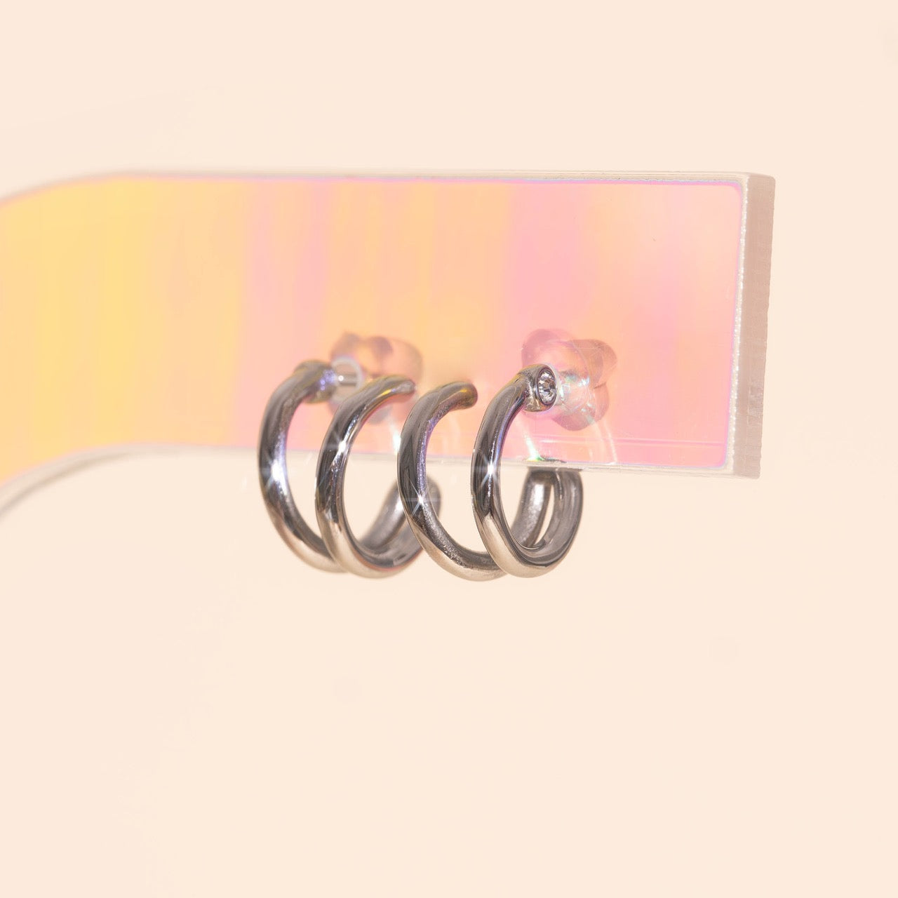 Mini Loop Stud Earrings