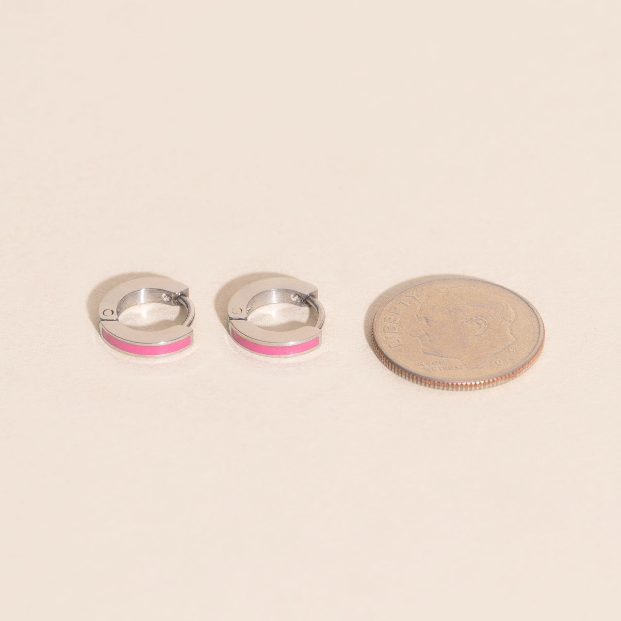 Color Tiny Huggie Hoop Earrings