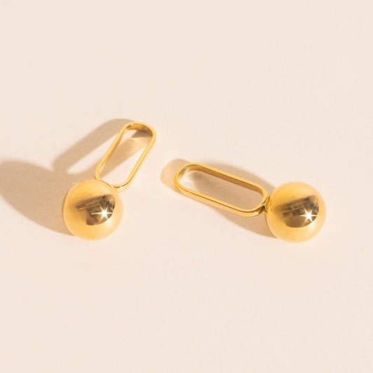 Ball Drop Chunky Huggie Hoop Charms