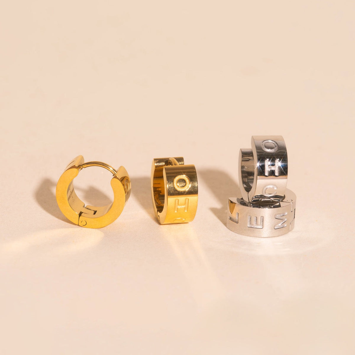 Oh Clem Super Chunky Huggie Hoop Earrings