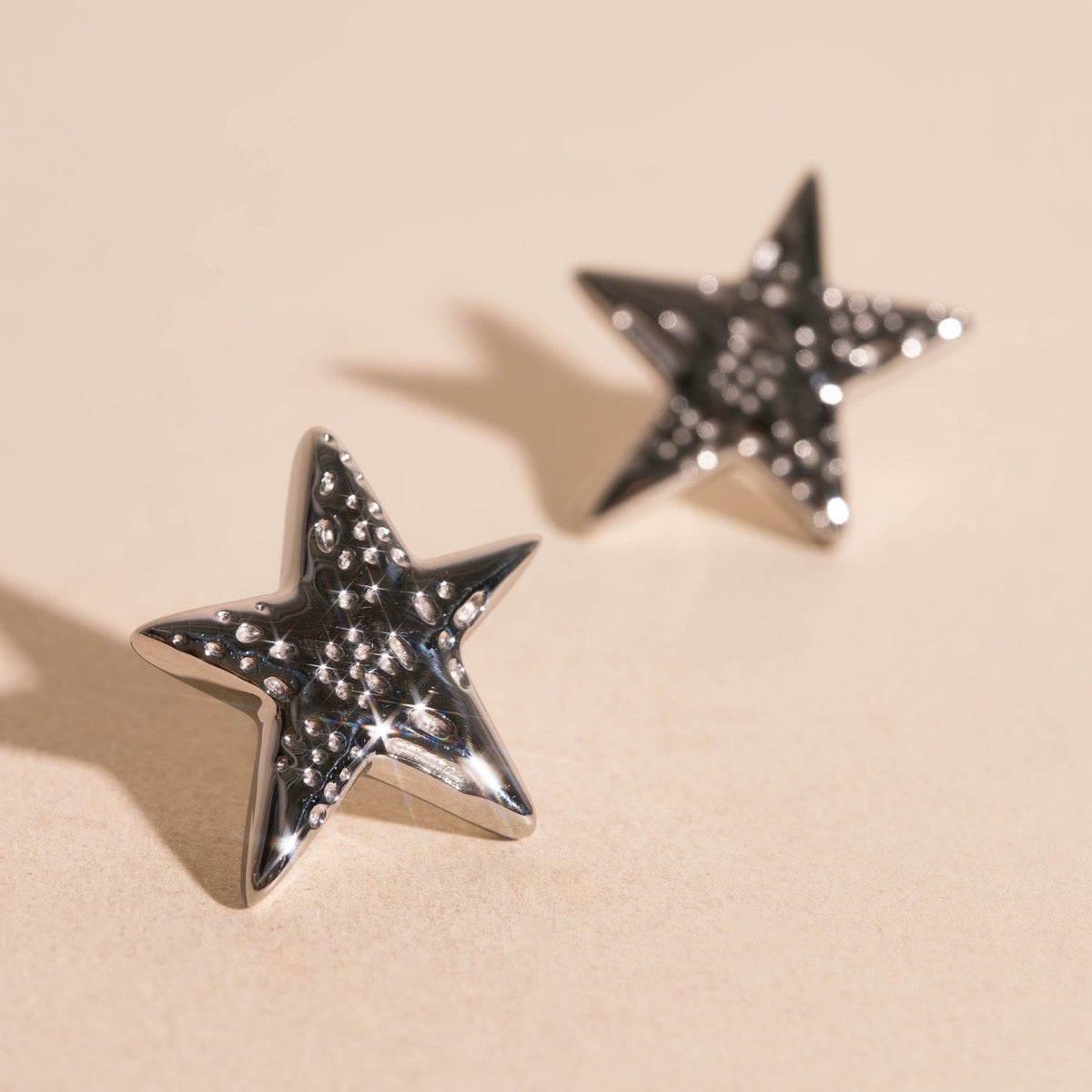 Jumbo Star Stud Earrings