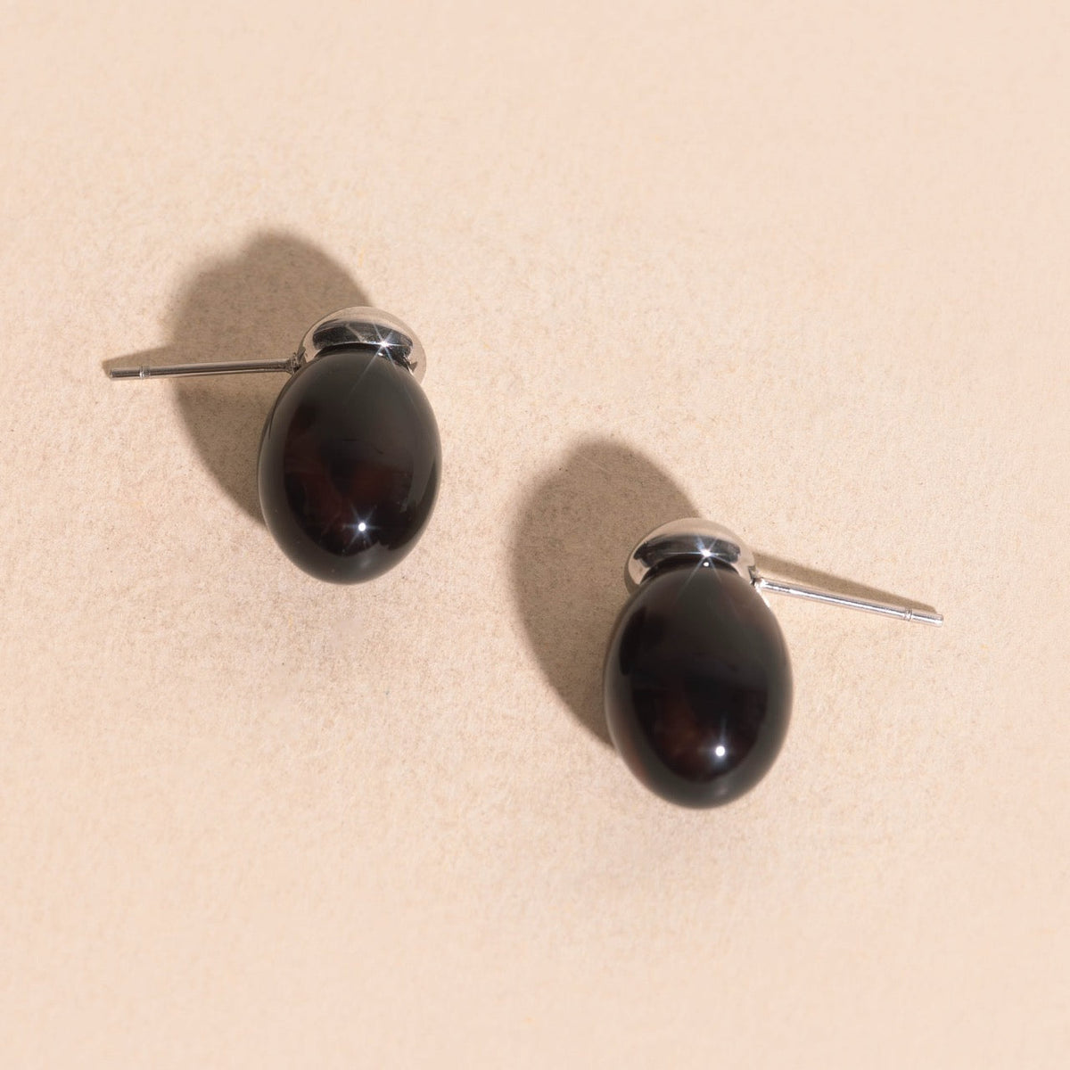 Tortoise Shell Drop Stud Earrings