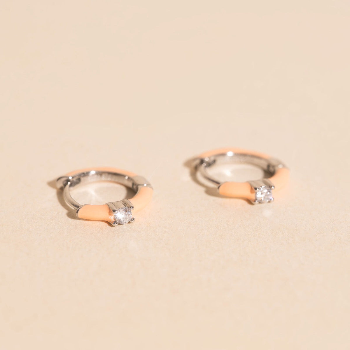 Color Pop Crystal Huggie Hoop Earrings
