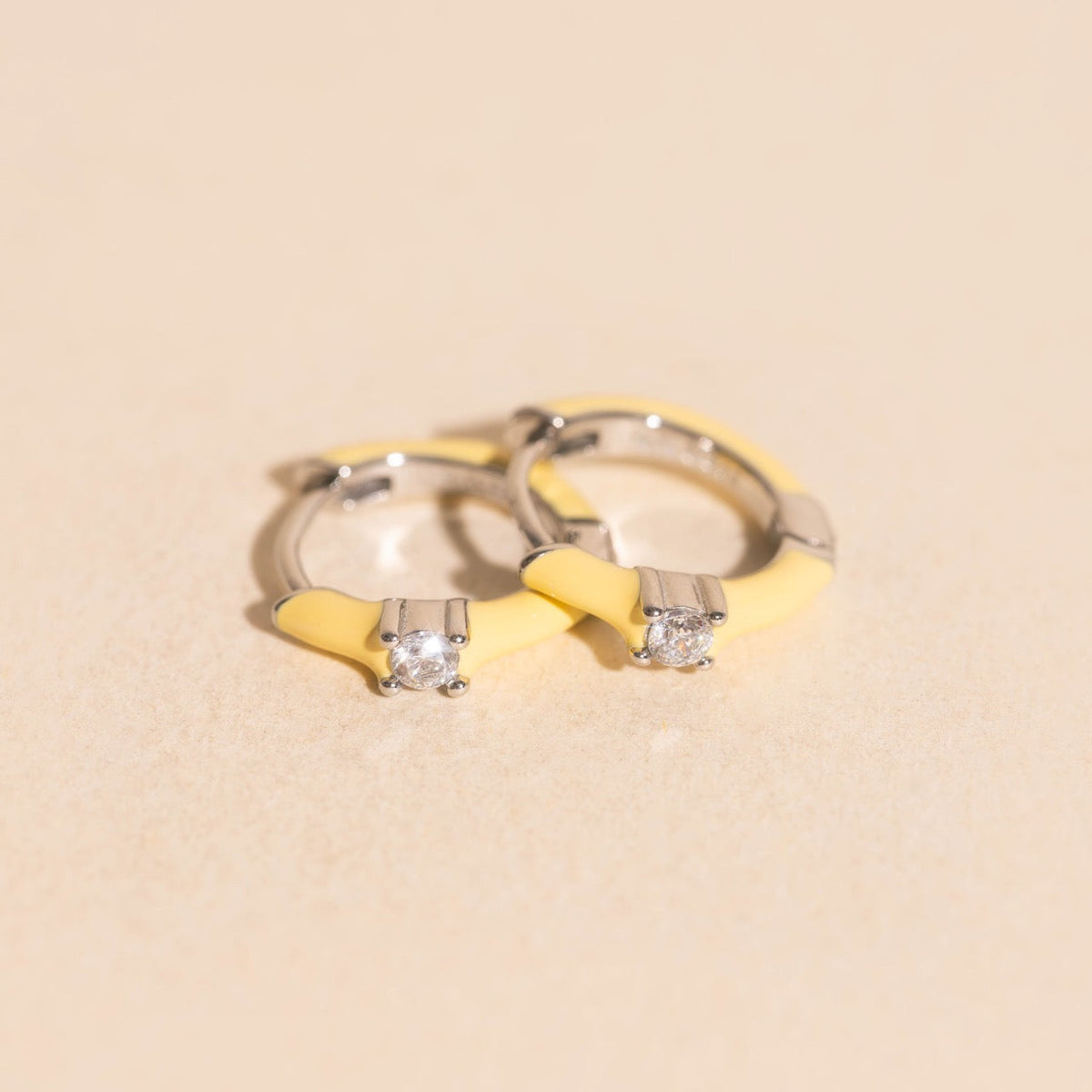 Color Pop Crystal Huggie Hoop Earrings