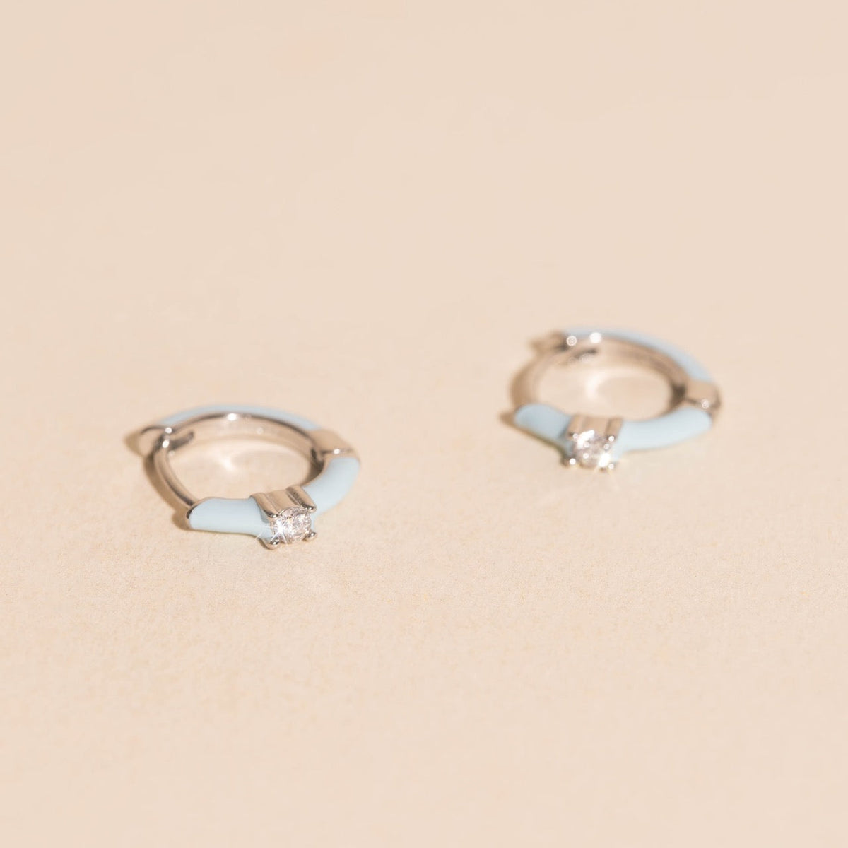 Color Pop Crystal Huggie Hoop Earrings