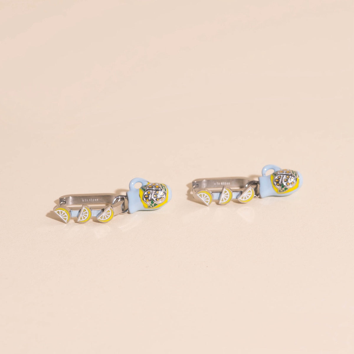 Lemon Slice 3D Huggie Hoop Earrings