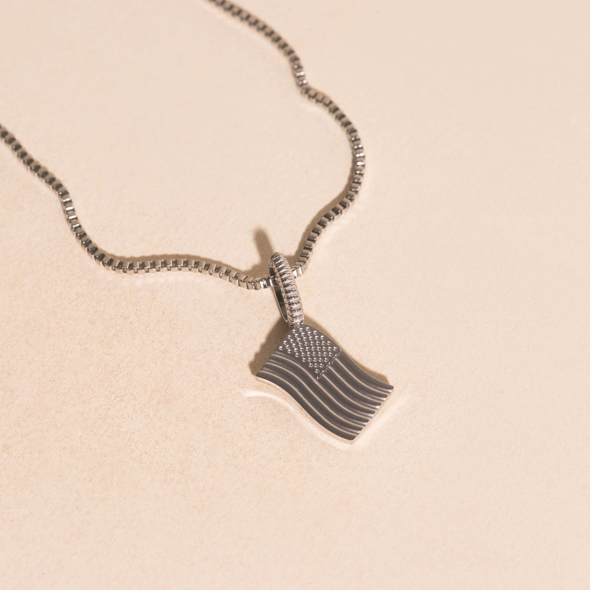 American Flag Necklace Charm