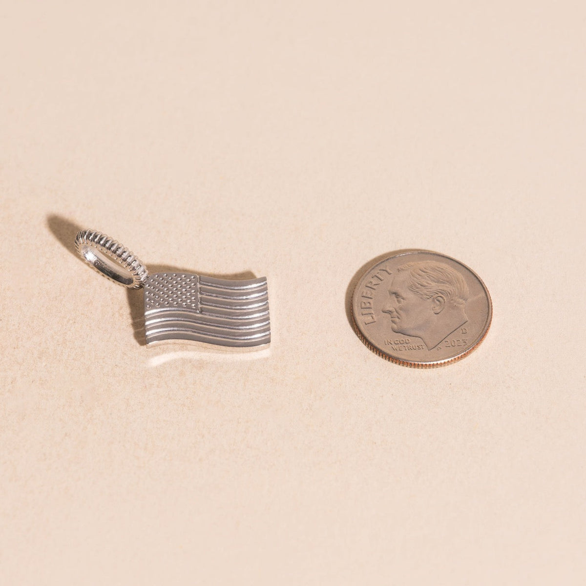 American Flag Necklace Charm