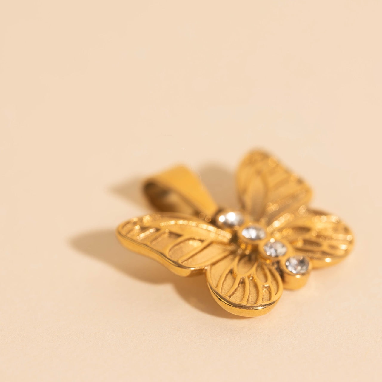 Butterfly Crystal Necklace Charm