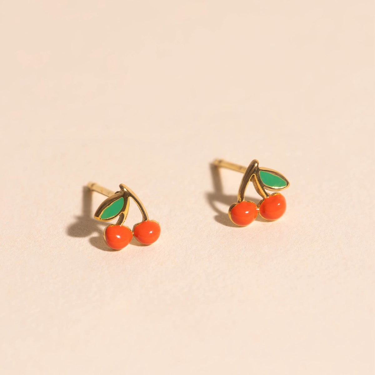 Cherry Tiny Stud Earrings