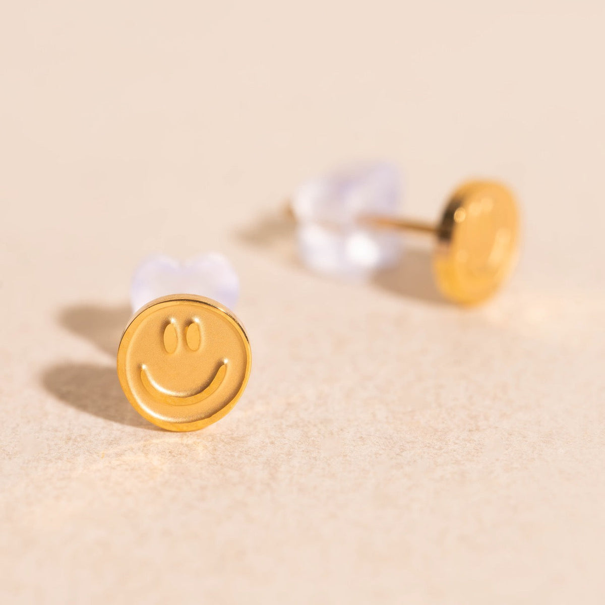 Smiley Face Mini Stud Earrings