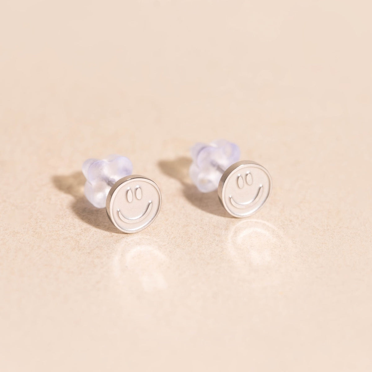Smiley Face Mini Stud Earrings