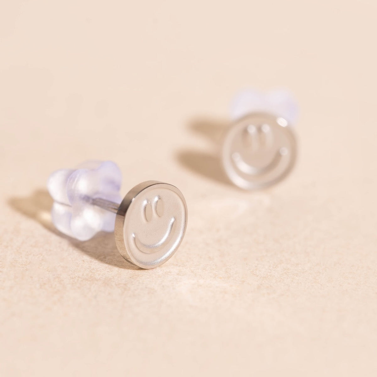 Smiley Face Mini Stud Earrings
