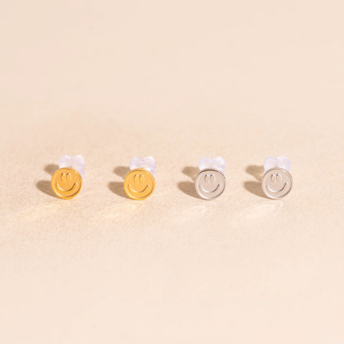 Smiley Face Mini Stud Earrings