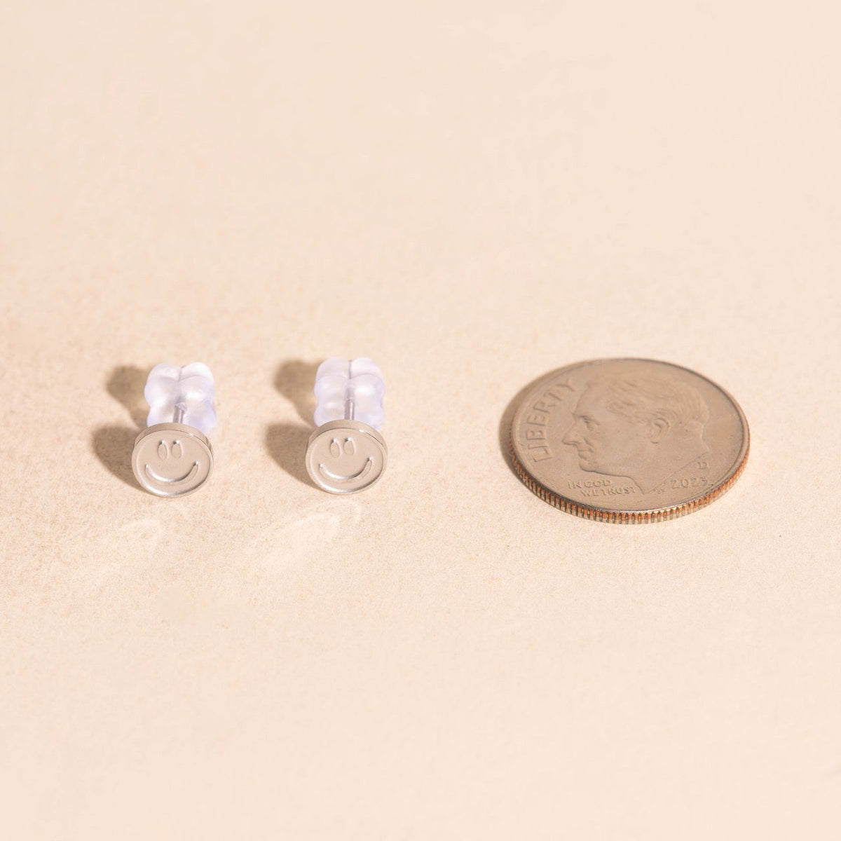 Smiley Face Mini Stud Earrings