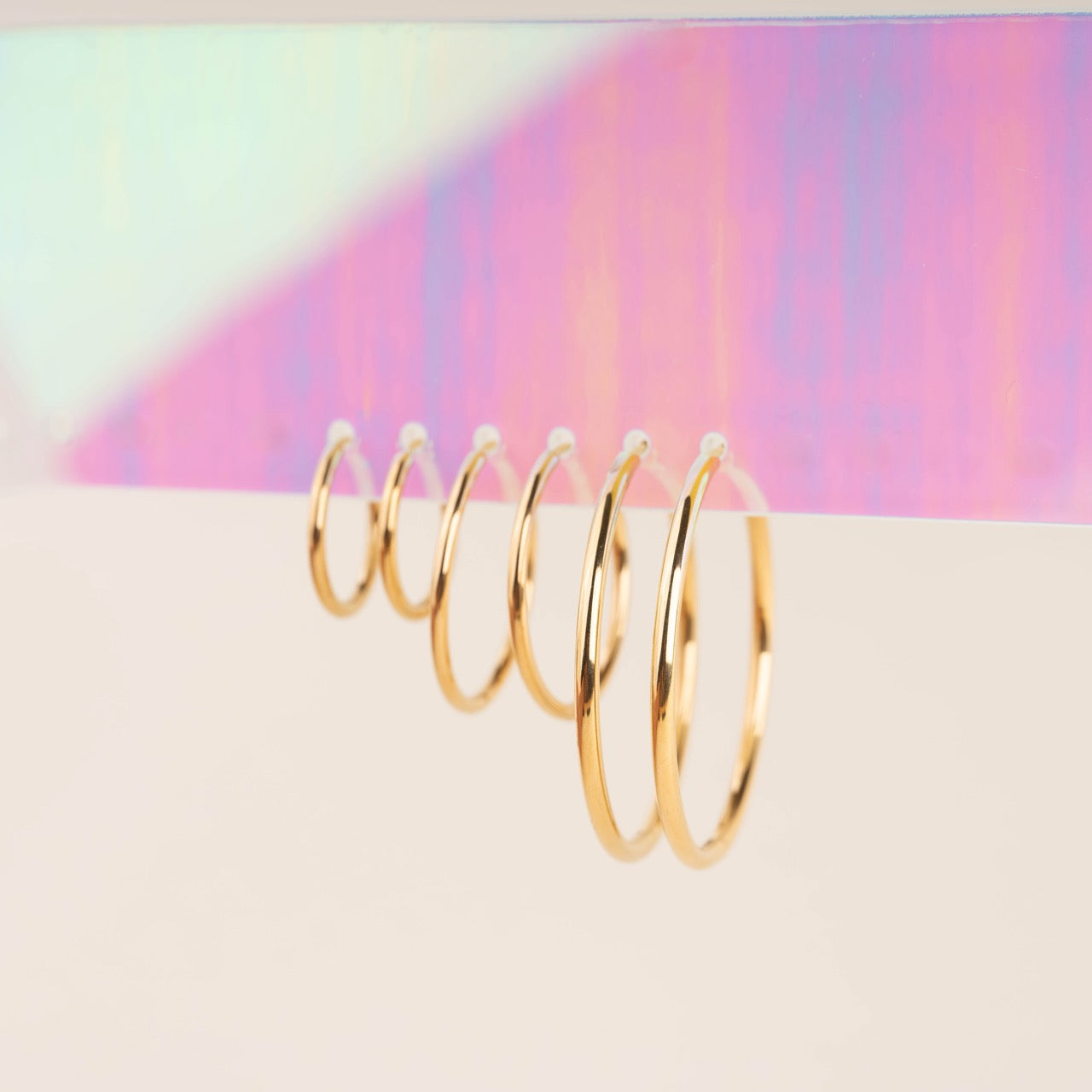 Titanium Circle Rounded Huggie Hoop Earrings - FeatherTUFF™