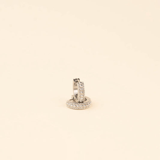 Dotted Chunky Huggie Hoop Earrings