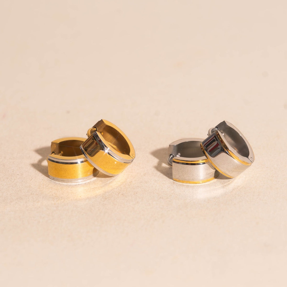 Band Mixed Super Chunky Huggie Hoop Earrings