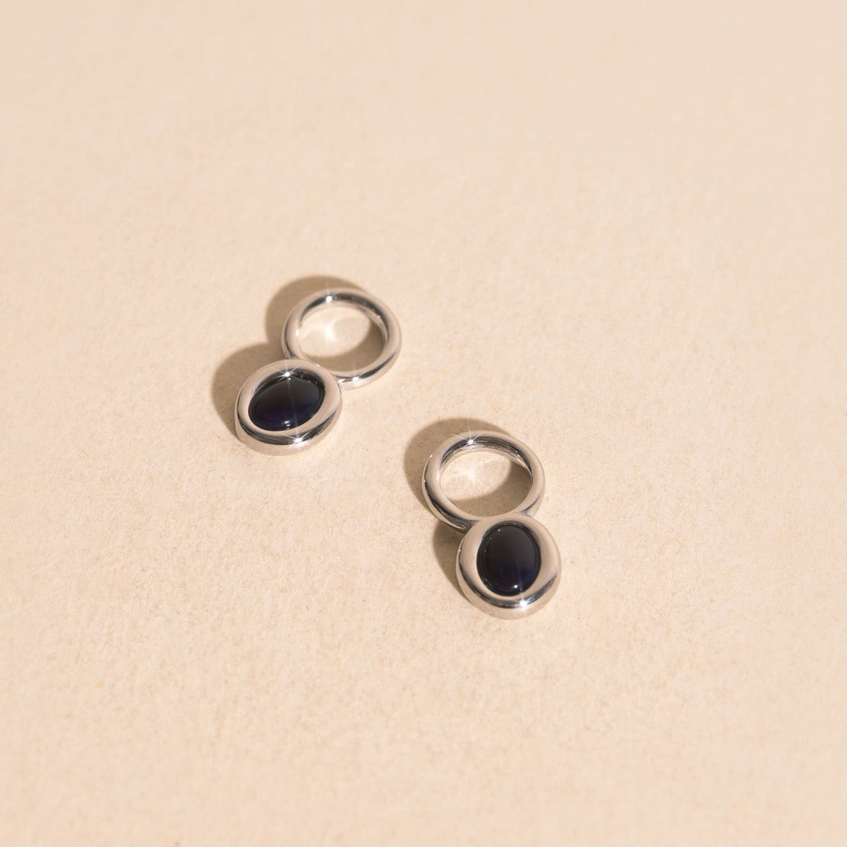 Stone Chunky Huggie Hoop Charms