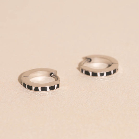 Zebra-print Huggie Hoop Earrings