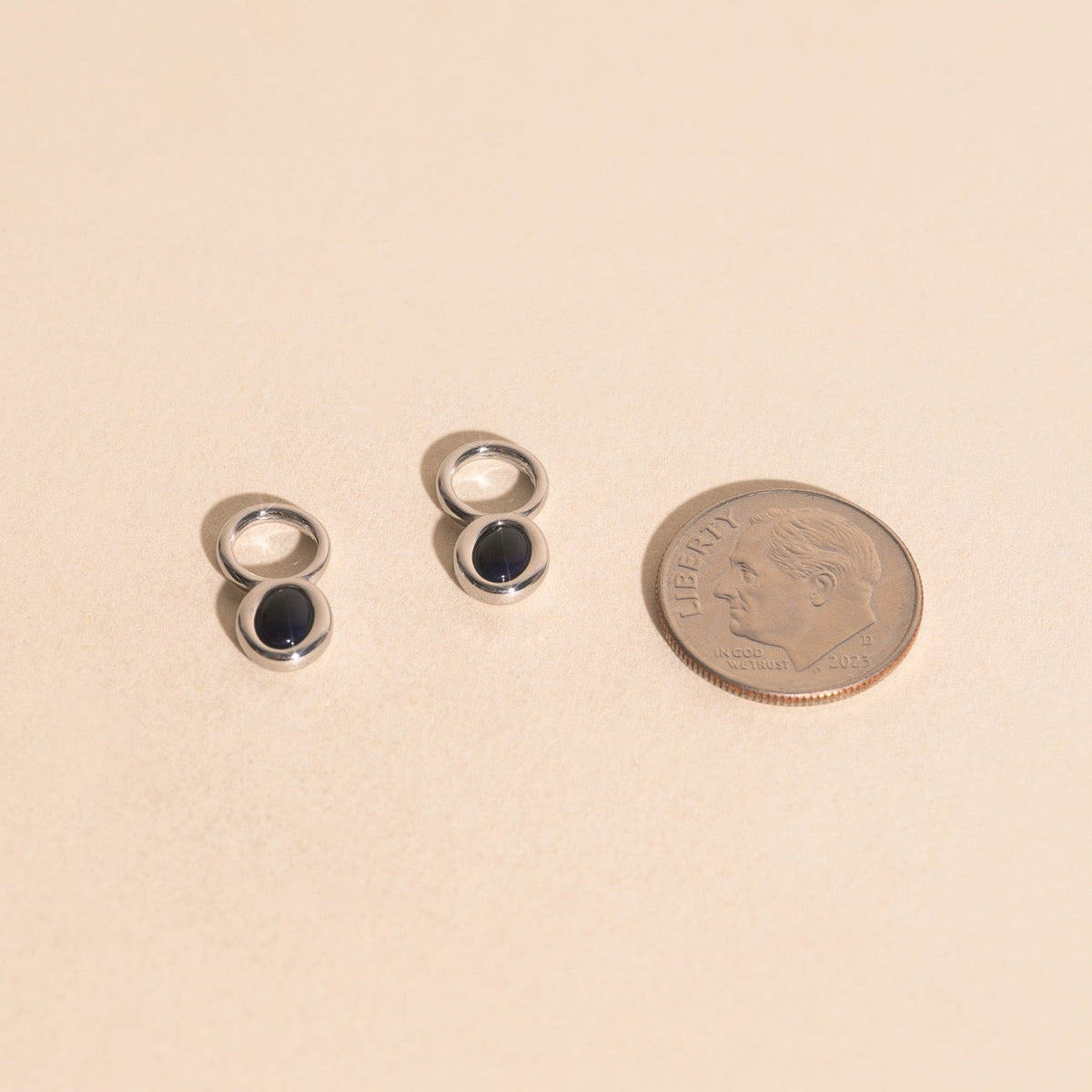 Stone Chunky Huggie Hoop Charms