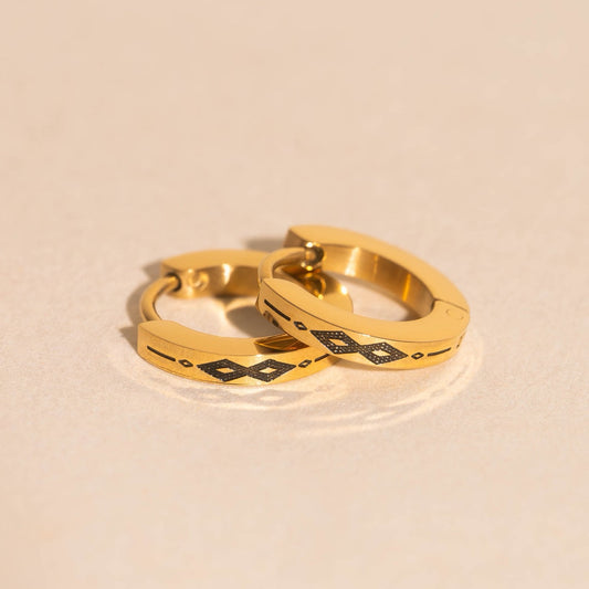 Southwest Huggie Hoop Earrings