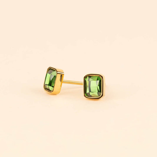 May Birthstone Stud Earrings