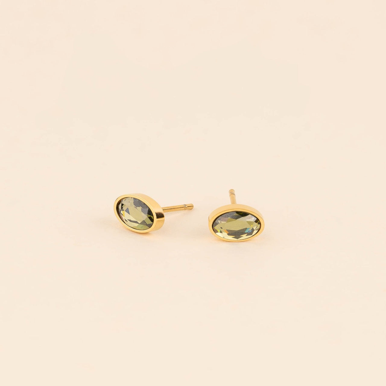 August Birthstone Stud Earrings