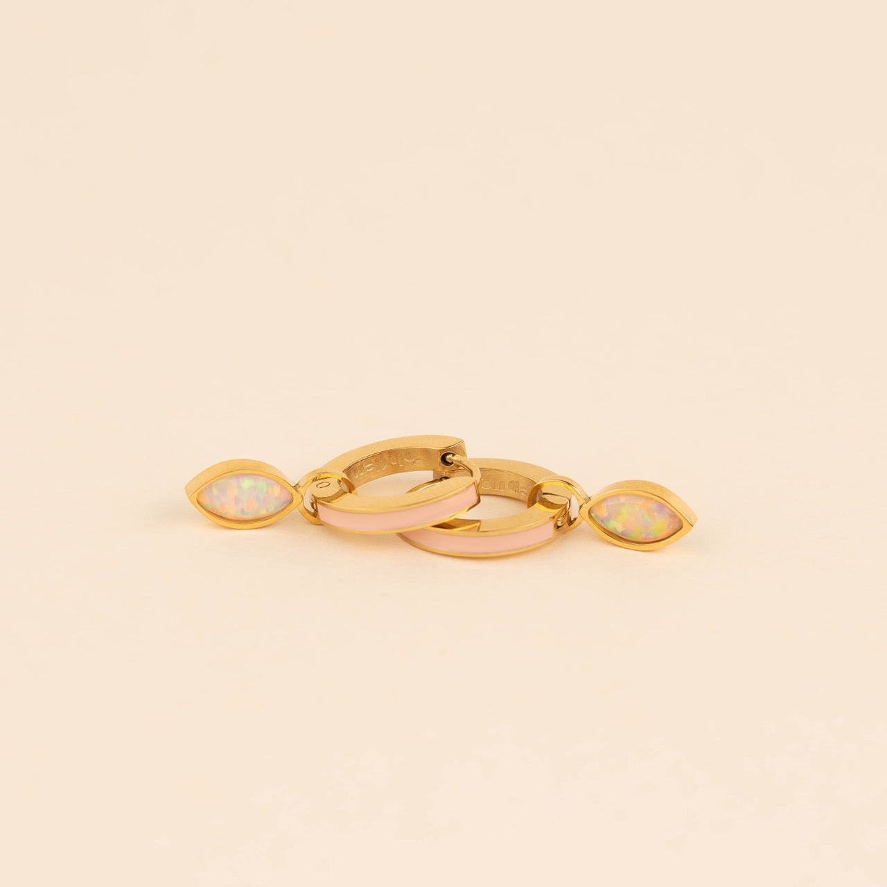October Birthstone Huggie Hoop Charms