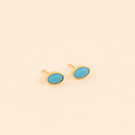 December Birthstone Stud Earrings