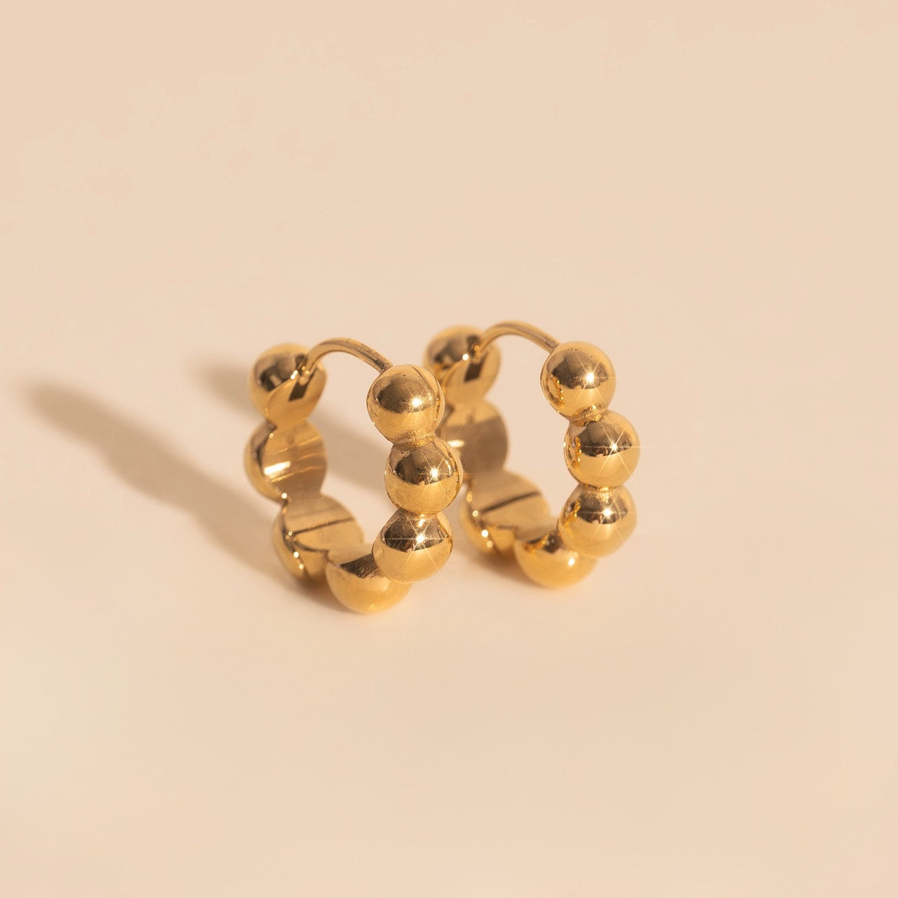 Bubble Chunky Rounded Huggie Hoop Earrings